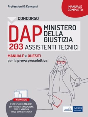 cover image of Concorso DAP Ministero della Giustizia--203 Assistenti tecnici